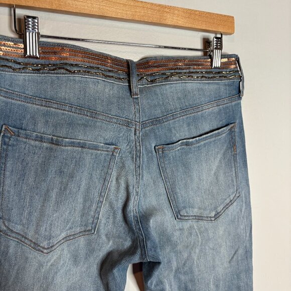 NWT Express embellished beaded Mid Rise Ankle Legging jeans - Picture 6 of 8